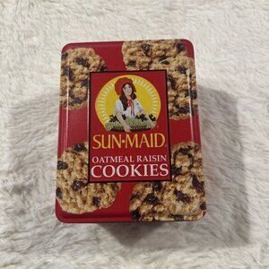 Sun Maid Oatmeal Raisin Cookies vintage tin americana